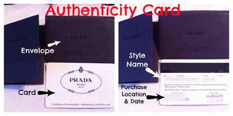 does prada bag have serial number|Prada authenticity card.